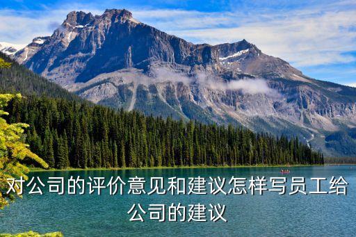 對公司的評價意見和建議怎樣寫員工給公司的建議