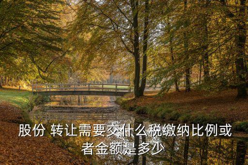  股份 轉讓需要交什么稅繳納比例或者金額是多少