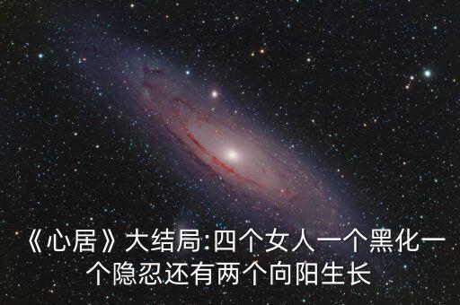 《心居》大結局:四個女人一個黑化一個隱忍還有兩個向陽生長