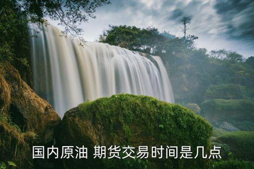 國內(nèi)原油 期貨交易時(shí)間是幾點(diǎn)