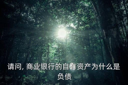 請問, 商業(yè)銀行的自有資產為什么是 負債