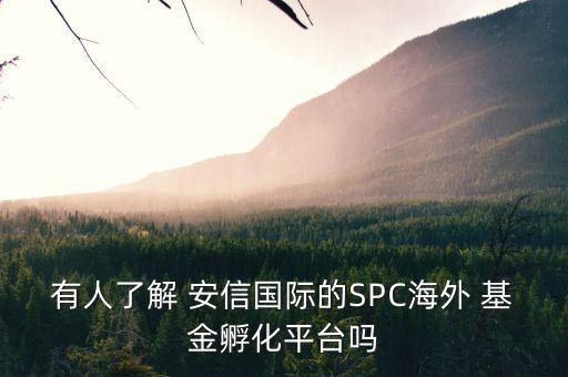 有人了解 安信國(guó)際的SPC海外 基金孵化平臺(tái)嗎
