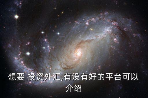 想要 投資外匯,有沒有好的平臺可以介紹