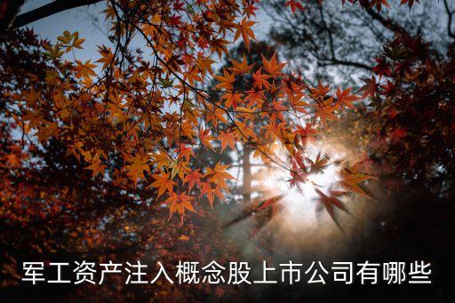 軍工資產注入概念股上市公司有哪些