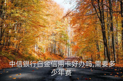  中信銀行白金信用卡好辦嗎,需要多少年費(fèi)