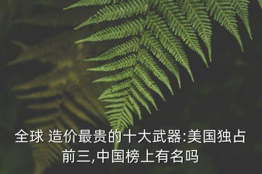 全球 造價(jià)最貴的十大武器:美國獨(dú)占前三,中國榜上有名嗎