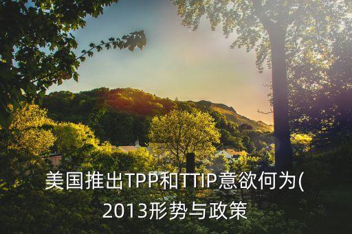 tpp和ttip中國應對方法
