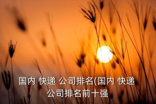 國內(nèi) 快遞 公司排名(國內(nèi) 快遞 公司排名前十強(qiáng)