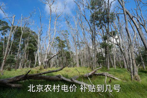  北京農(nóng)村電價 補貼到幾號
