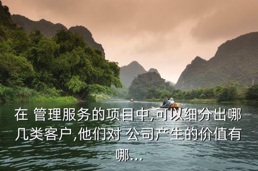 在 管理服務的項目中,可以細分出哪幾類客戶,他們對 公司產(chǎn)生的價值有哪...
