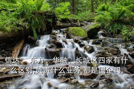信達、 東方、華融、長城這四家有什么區(qū)別,負責什么業(yè)務,都是國企嗎...