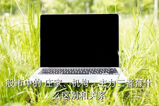 股市中的 莊家、機(jī)構(gòu)、主力三者有什么區(qū)別和關(guān)系