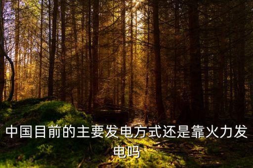 中國(guó)目前的主要發(fā)電方式還是靠火力發(fā)電嗎