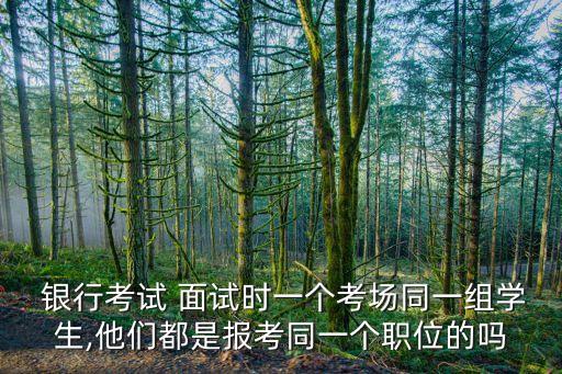  銀行考試 面試時一個考場同一組學生,他們都是報考同一個職位的嗎