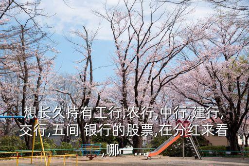 想長久持有工行,農(nóng)行,中行,建行,交行,五間 銀行的股票,在分紅來看,哪一...
