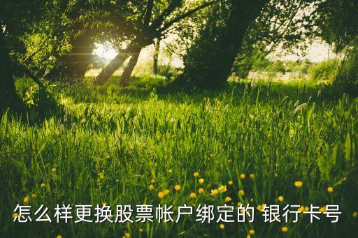 怎么樣更換股票帳戶綁定的 銀行卡號(hào)