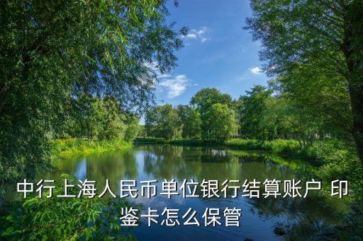 中行上海人民幣單位銀行結算賬戶 印鑒卡怎么保管