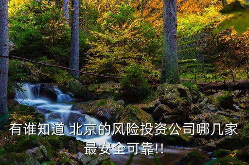 有誰知道 北京的風(fēng)險(xiǎn)投資公司哪幾家最安全可靠!!