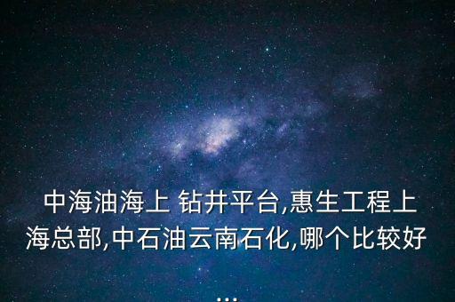  中海油海上 鉆井平臺,惠生工程上?？偛?中石油云南石化,哪個比較好...