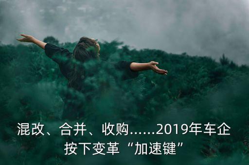 混改、合并、收購……2019年車企按下變革“加速鍵”