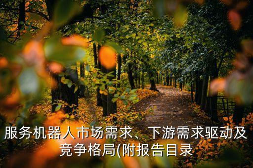 服務(wù)機器人市場需求、下游需求驅(qū)動及競爭格局(附報告目錄