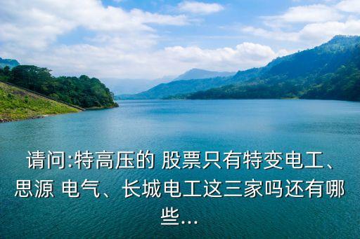 請問:特高壓的 股票只有特變電工、思源 電氣、長城電工這三家嗎還有哪些...