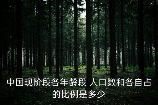 中國現階段各年齡段 人口數和各自占的比例是多少
