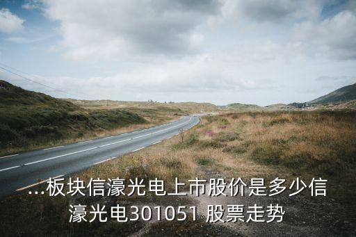 ...板塊信濠光電上市股價是多少信濠光電301051 股票走勢