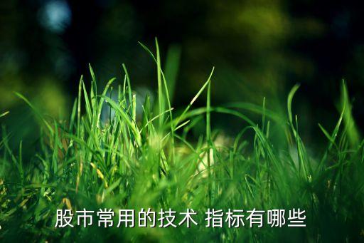 股市常用的技術(shù) 指標有哪些