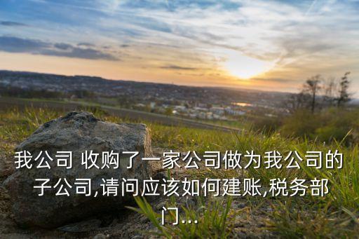 我公司 收購(gòu)了一家公司做為我公司的 子公司,請(qǐng)問(wèn)應(yīng)該如何建賬,稅務(wù)部門(mén)...