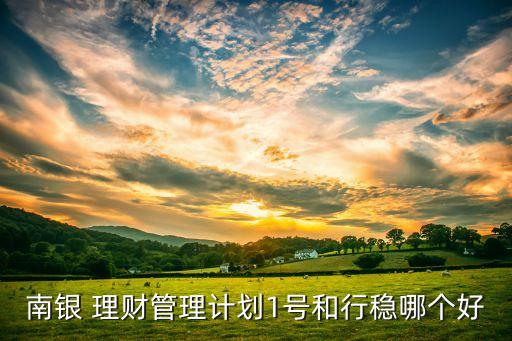 南銀 理財(cái)管理計(jì)劃1號和行穩(wěn)哪個(gè)好