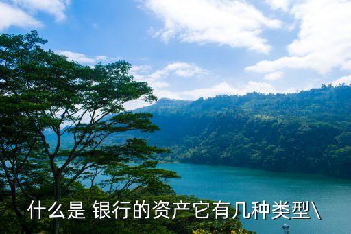 什么是 銀行的資產它有幾種類型\