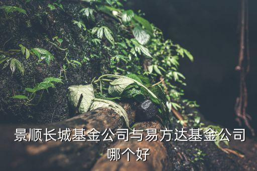  景順長(zhǎng)城基金公司與易方達(dá)基金公司哪個(gè)好