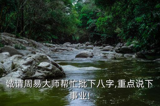 誠請(qǐng)周易大師幫忙批下八字,重點(diǎn)說下事業(yè)!