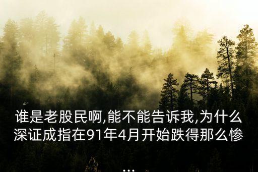 誰是老股民啊,能不能告訴我,為什么深證成指在91年4月開始跌得那么慘...