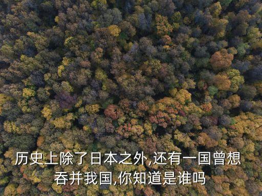 歷史上除了日本之外,還有一國曾想 吞并我國,你知道是誰嗎