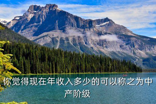 你覺(jué)得現(xiàn)在年收入多少的可以稱(chēng)之為中產(chǎn)階級(jí)