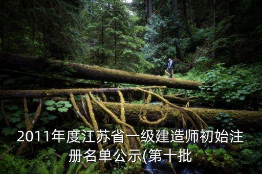 2011年度江蘇省一級(jí)建造師初始注冊(cè)名單公示(第十批