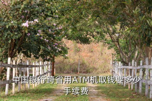 中國銀行跨省用ATM機取錢要多少手續(xù)費