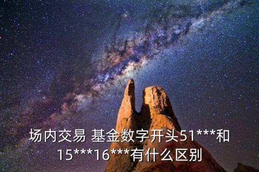 場(chǎng)內(nèi)交易 基金數(shù)字開(kāi)頭51***和15***16***有什么區(qū)別