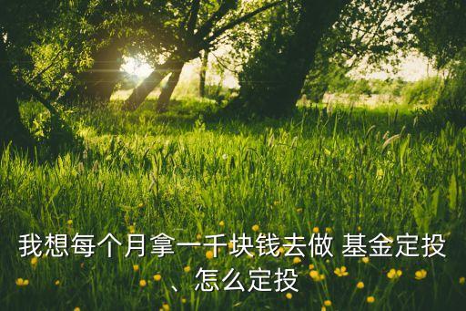 我想每個月拿一千塊錢去做 基金定投、怎么定投