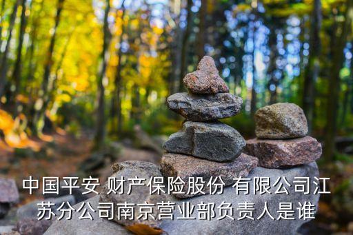 中國平安 財產(chǎn)保險股份 有限公司江蘇分公司南京營業(yè)部負(fù)責(zé)人是誰