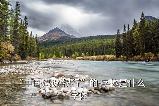 “中國建設 銀行”的 字體是什么 字體