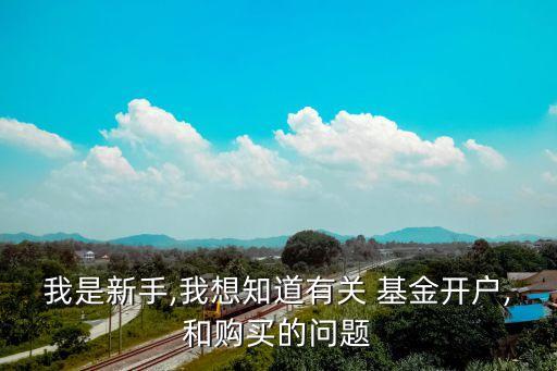 我是新手,我想知道有關(guān) 基金開戶,和購(gòu)買的問(wèn)題