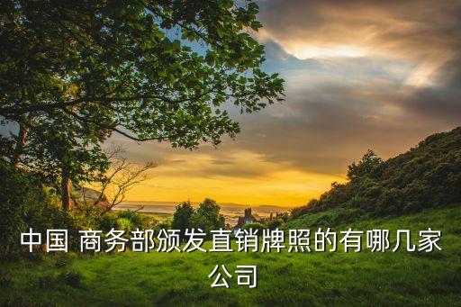 中國(guó) 商務(wù)部頒發(fā)直銷牌照的有哪幾家 公司