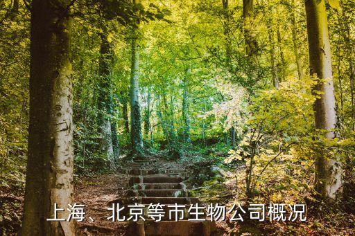 上海、北京等市生物公司概況