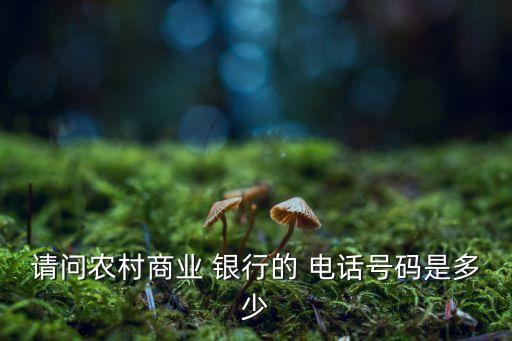 請問農村商業(yè) 銀行的 電話號碼是多少
