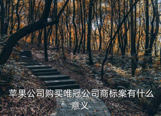  蘋果公司購(gòu)買唯冠公司商標(biāo)案有什么意義