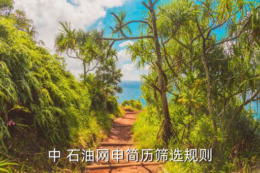 中 石油網(wǎng)申簡歷篩選規(guī)則