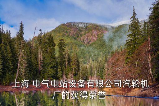  上海 電氣電站設(shè)備有限公司汽輪機(jī)廠的獲得榮譽(yù)